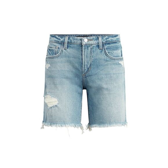 Joe's Jeans The Lara Ripped Denim Bermuda Shorts In Indiana - 26 - Picture 1 of 3